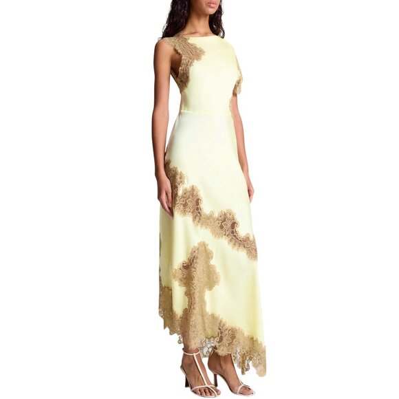 A.L.C. Alessia Satin and Lace Maxi Dress Size S/XS 4 US NEW - Picture 7 of 12